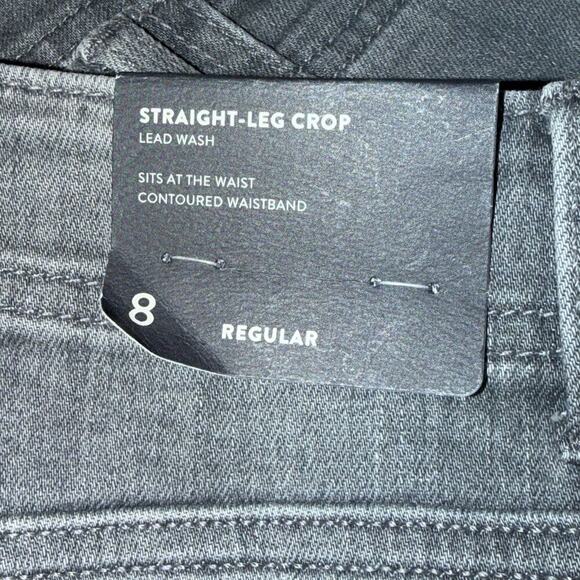 J.Jill High-Rise Straight-Leg Crop Jeans Lead Wash Size 8 NWT - Picture 6 of 9